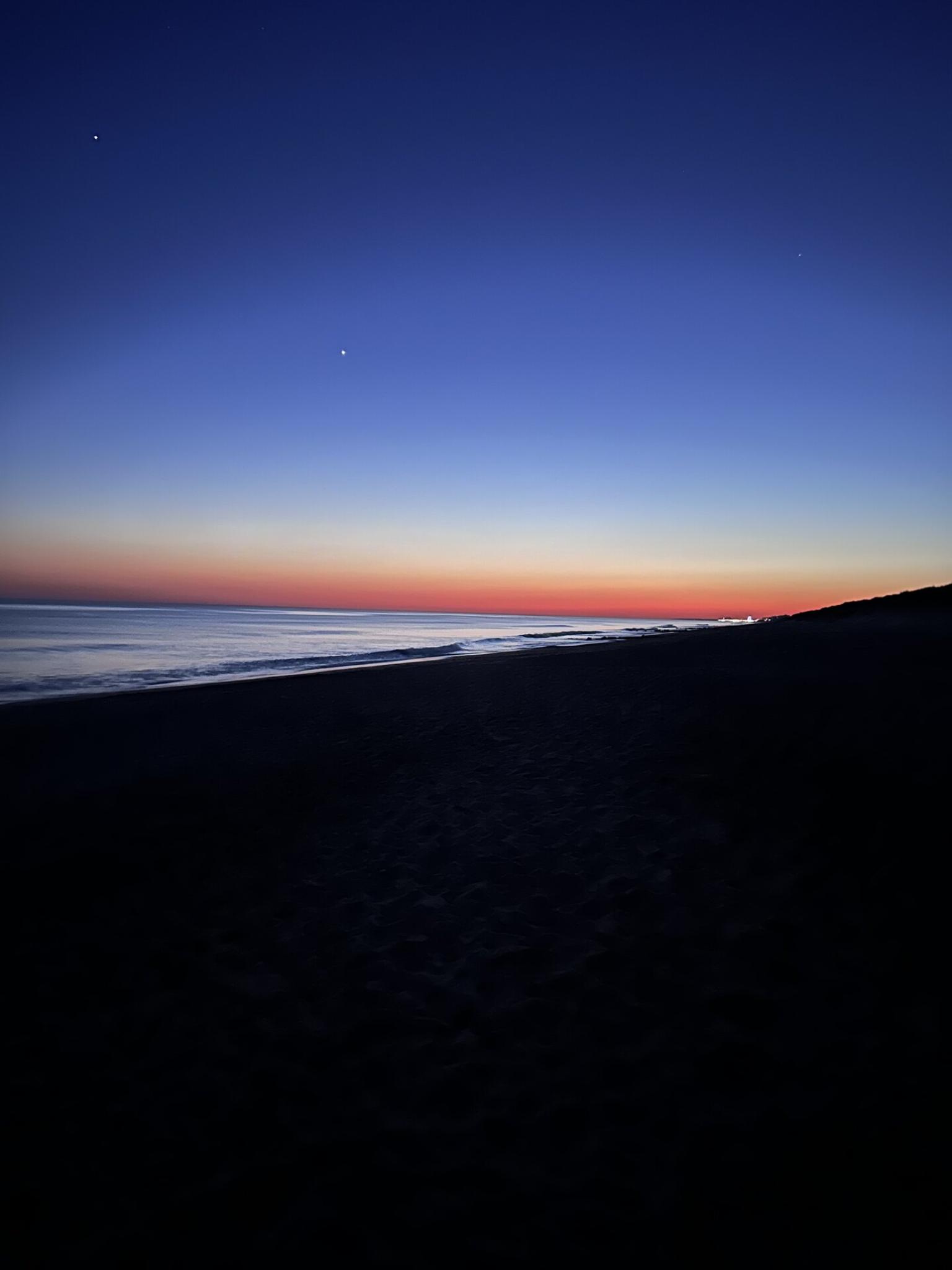 Coucher de soleil sur l'océan Atlantique